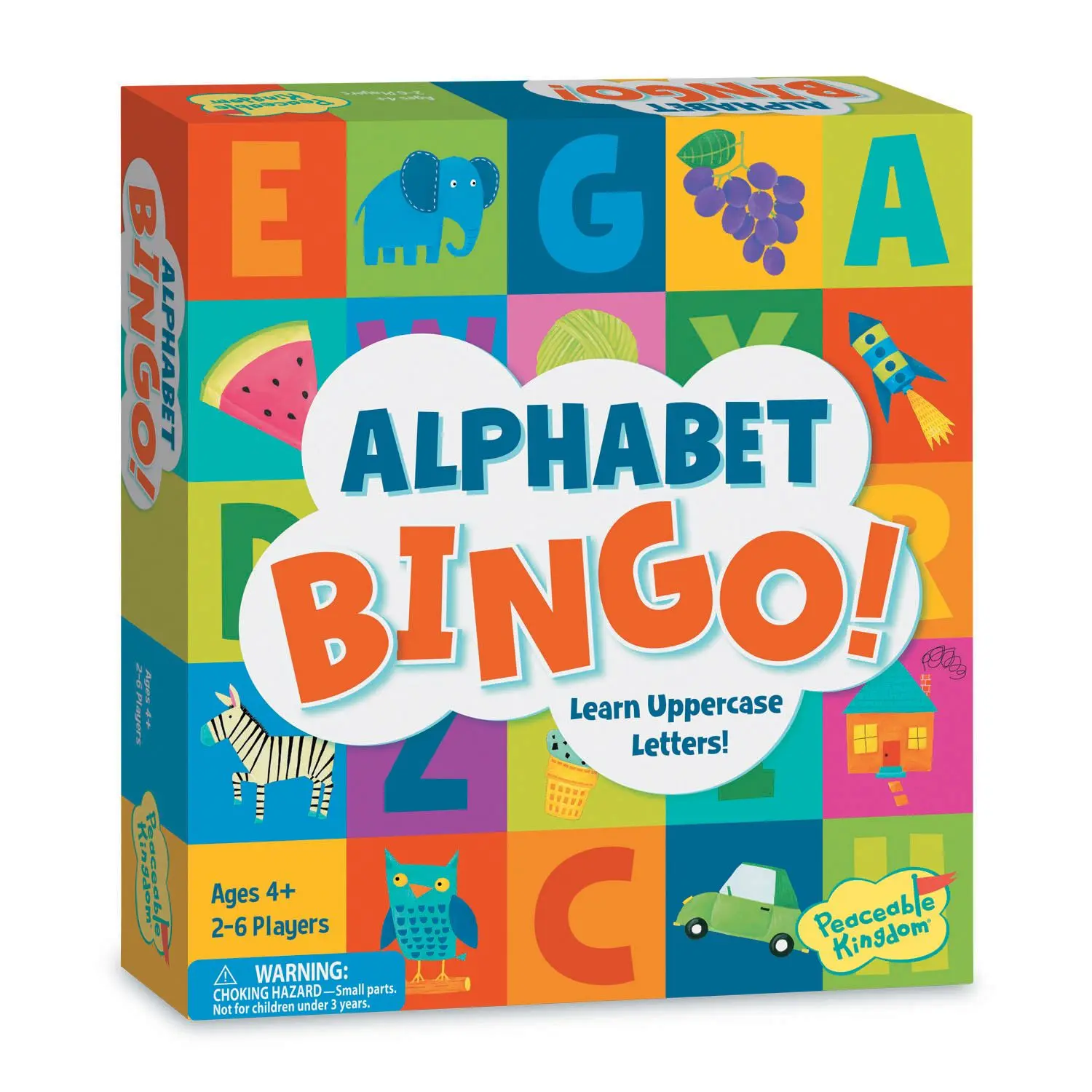 Peaceable Kingdom Alphabet Bingo Board Game Set - Toddler Learning Activities, Learning, Bonding Time, Home or Classroom Use, Ages 4+