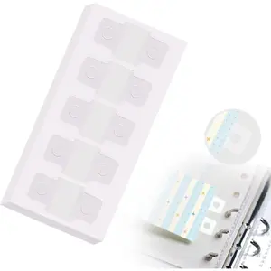 300 PCS Clear Binder Sheet Converter Stickers Change No Punched Page to Loose-Leaf Binder Refill Insert for DIY Planner Scrapbooking Album Refills Converter Hole Reinforcements Stickers