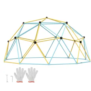 【Father's Day】VEVOR Climbing Dome, Jungle Gym Supports 750LBS and Easy Assembly, 10FT Geometric Dome Climber Play Center for Kids 3 to 10 Years Old,with Climbing Grip, Outdoor Backyard Play Equipment for Kids