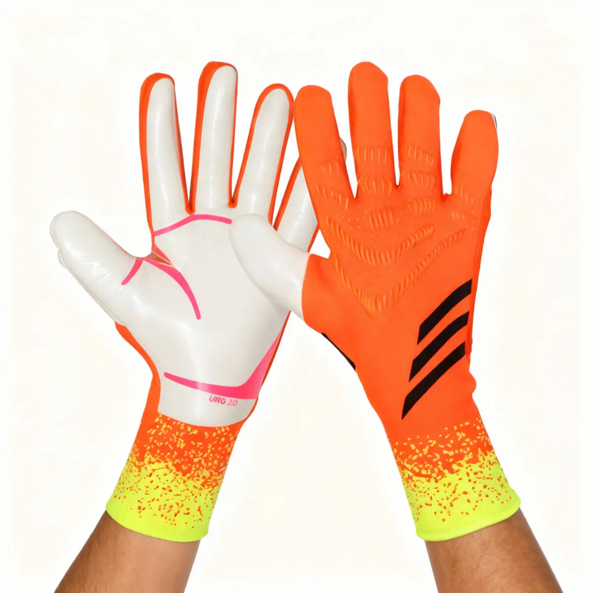 Soccer Goalie Gloves for Adults & Kids, 1 Pair Football Accessories with Anti-Slip Rubber Surface, Finger Protection, Heavy Duty Protection, Essential Football Training Gear