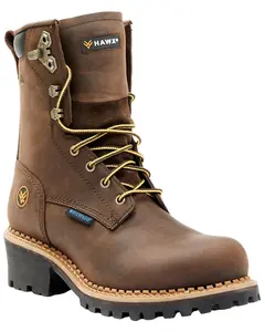Hawx Men's 8" Waterproof Logger Boot Soft Toe - Bhx0wrpw134