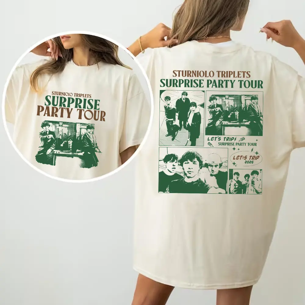 Sturniolo Triplets TShirt Sweatshirt Hoodie For Fan, The Surpr1se P4rty Tour Tee, Nick Matt Chris Shirt