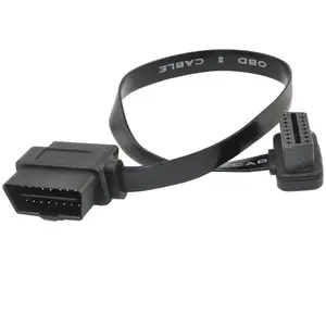 60CM Ultra Slim 2 in 1 OBDII OBD2 Cable 16 Pin Female to Male/Female Extension Connector Cable Splitter,24Inch/2Feet