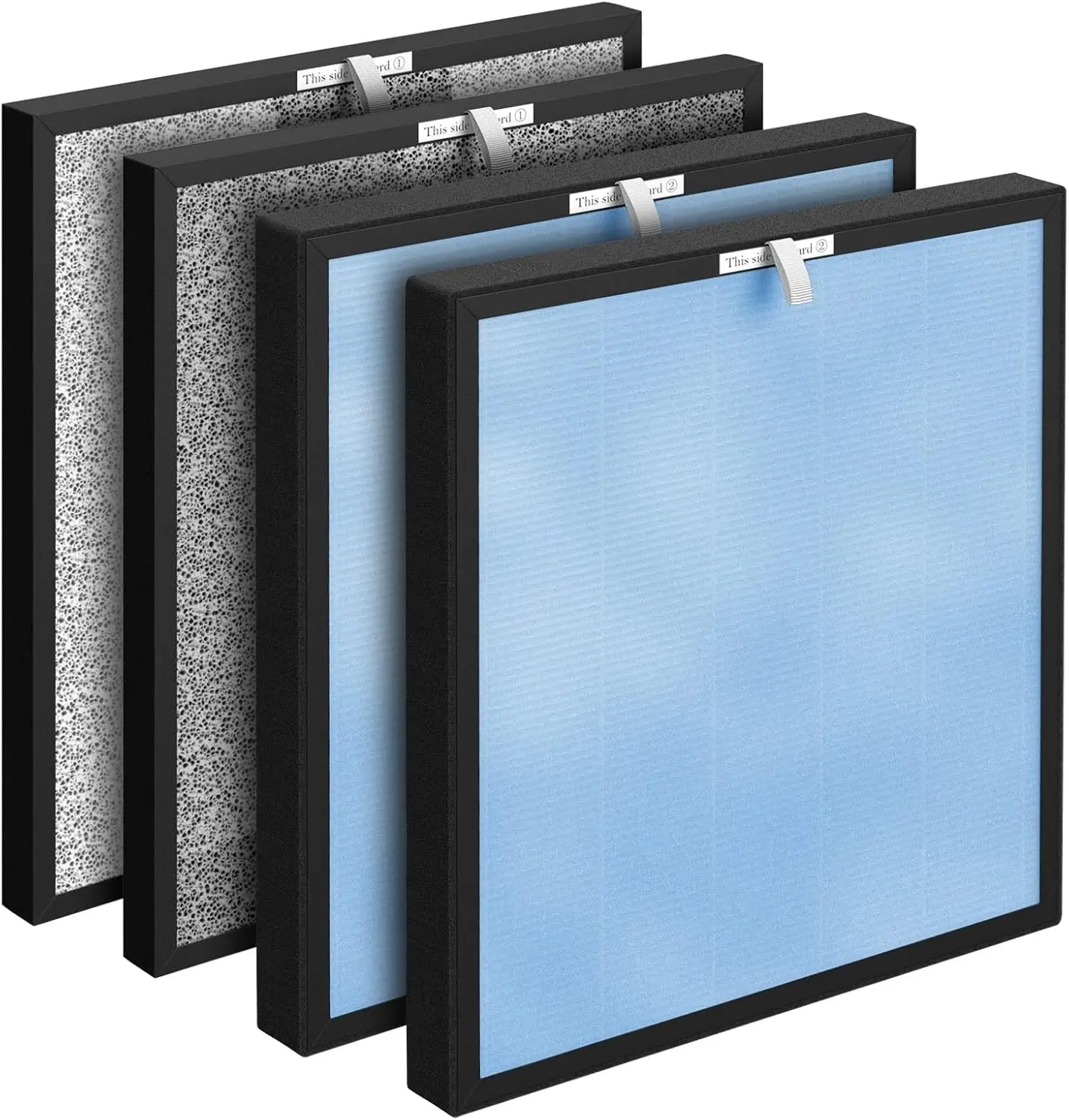 HSP001 Replacement Filter Compatible with HSP001 Air Clean-er Purifier 4-in-2 filters of H13 True HEPA Filter, Activated Carbon and Cold Catalyst, 2 Packs
