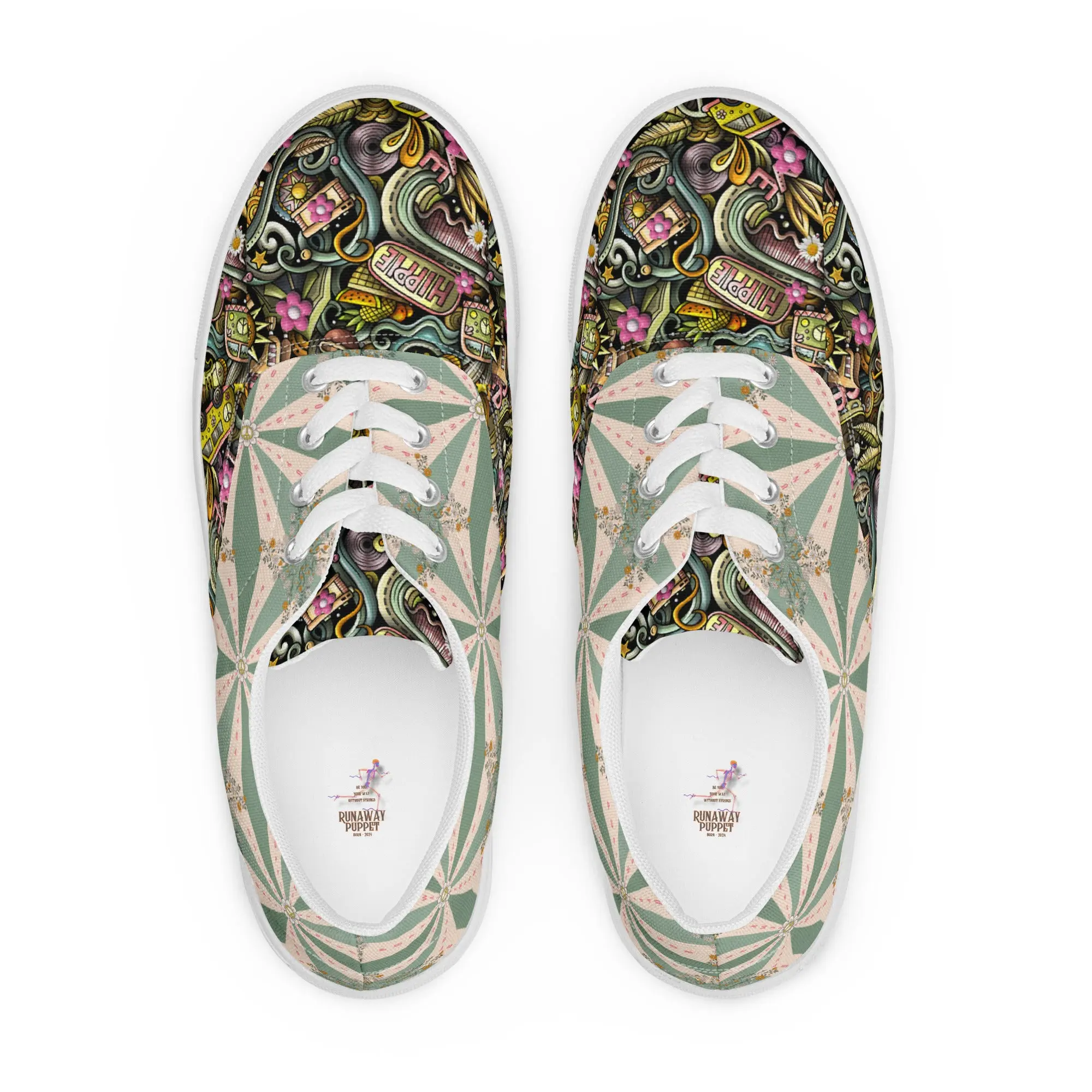Women’s Hippie lace-up canvas shoes