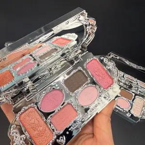 Six Color Swan Eyeshadow Pearl Matte Shimmer Metallic Micro Sparkle Daily Natural Earthy Fine Compact Portable Commute Makeup Palette