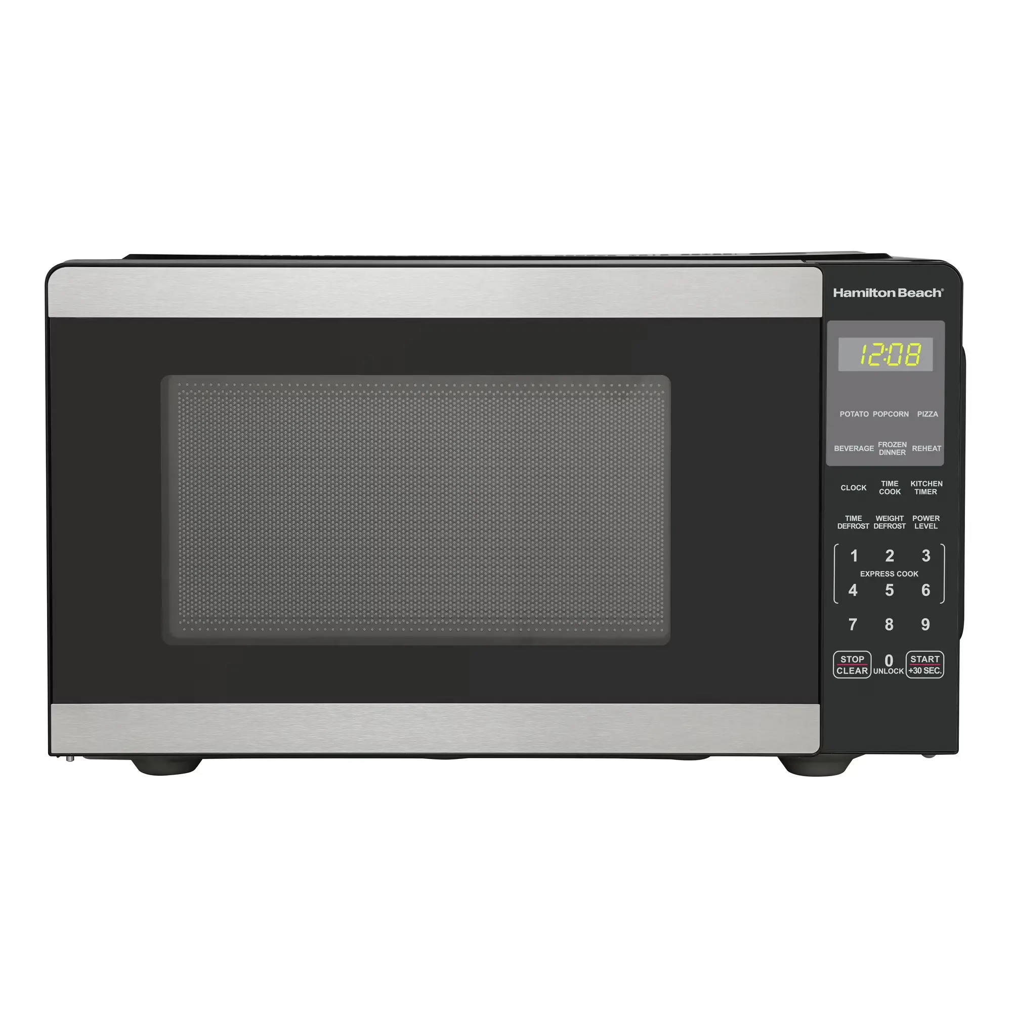 Hamilton Beach 0.9 Cu ft Countertop Microwave Oven, 900 Watts, Stainless Steel, New Hamilton Beach 0.9 Cu ft Countertop Microwave Oven, 900 Watts, Stainless Steel, New