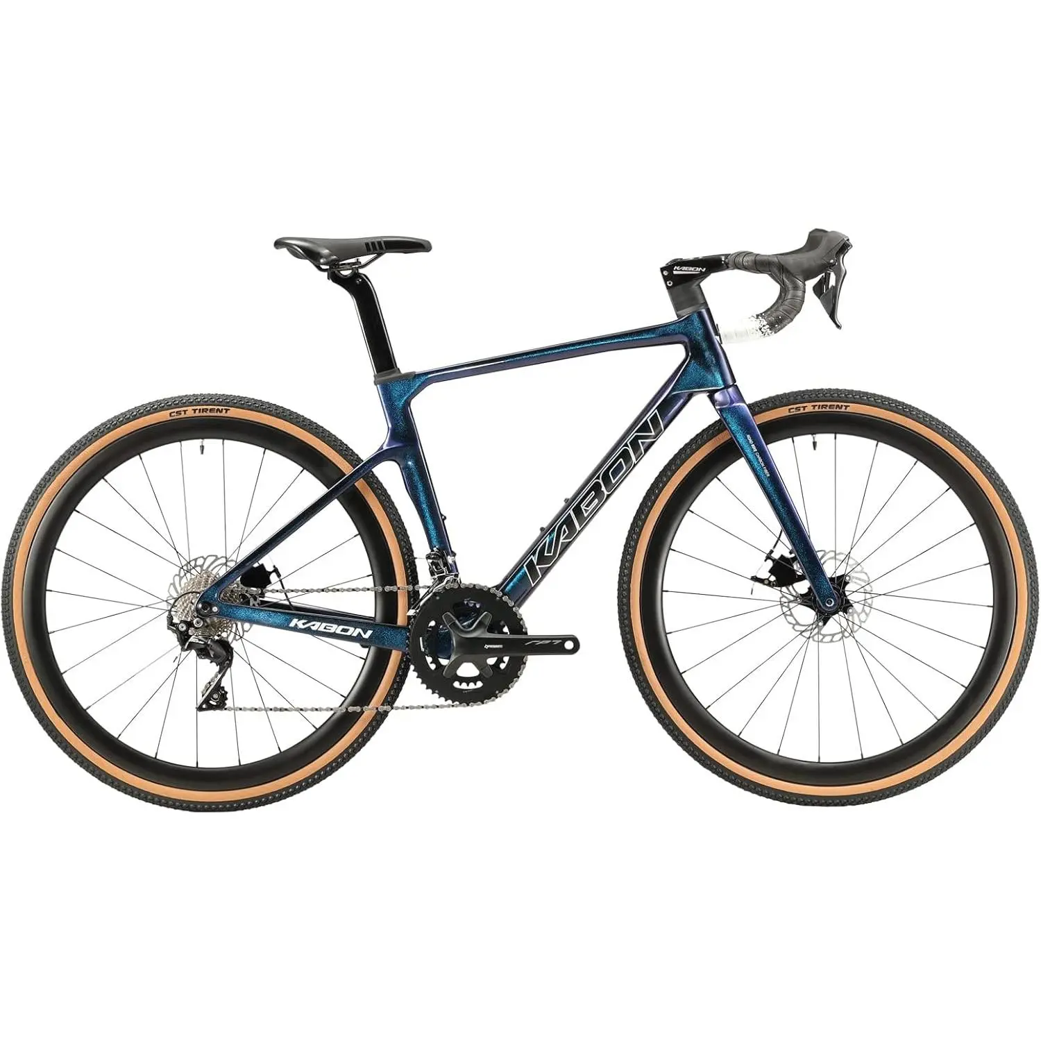 JDHTCarbon Gravel Road Bike, T800 Carbon Fiber Frame 700C Road Bike with 18 Speeds Drivetrain, Integrated Carbon Handlebar, Disc Brakes Racing Bicycle for Adult Unisex