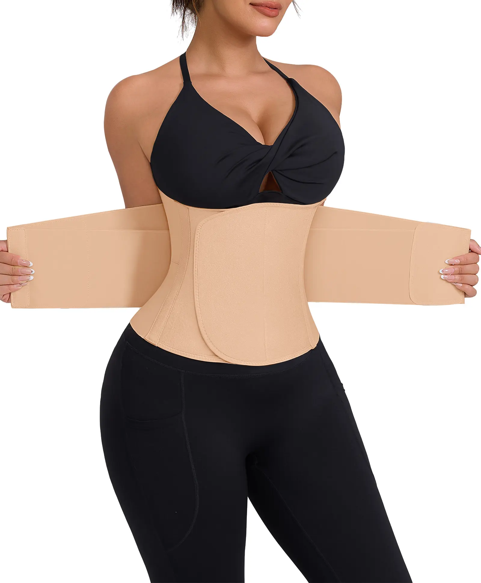 FeelinGirl Neoprene Waist Trainer Belt for Women Adjustable Hook Loop Tummy Control Slimming Waist Cincher Sweatproof