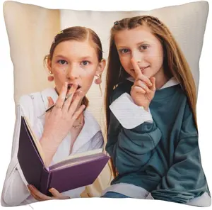 Personalised Cushion, Photo Custom Pillowcase（40x40cm only Cover）Double Sided Printed. Customizable with Any Photo and Text .Perfect for Birthday, Mother'S Day, Personalised Gifts.
