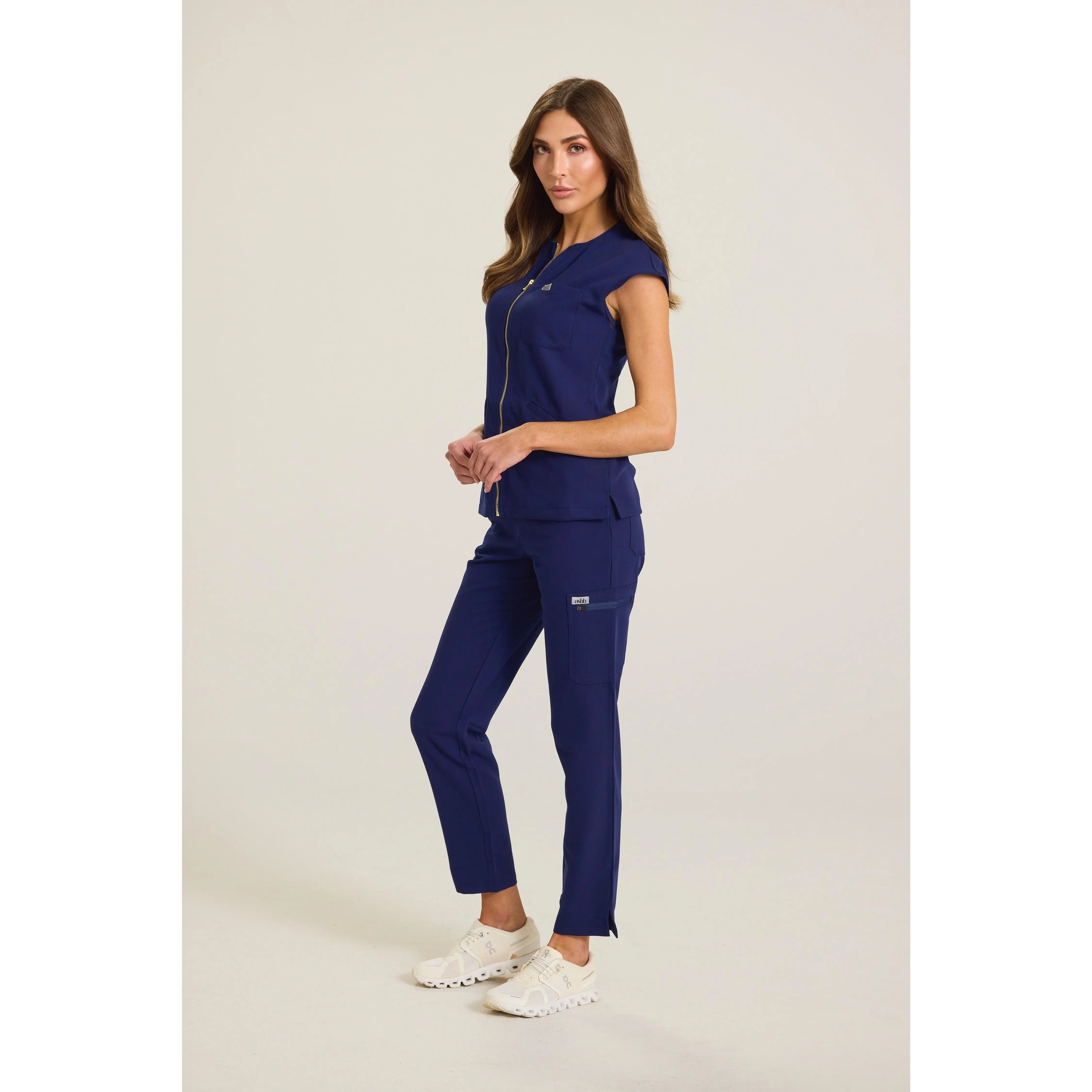 Madison Zip Scrub Top