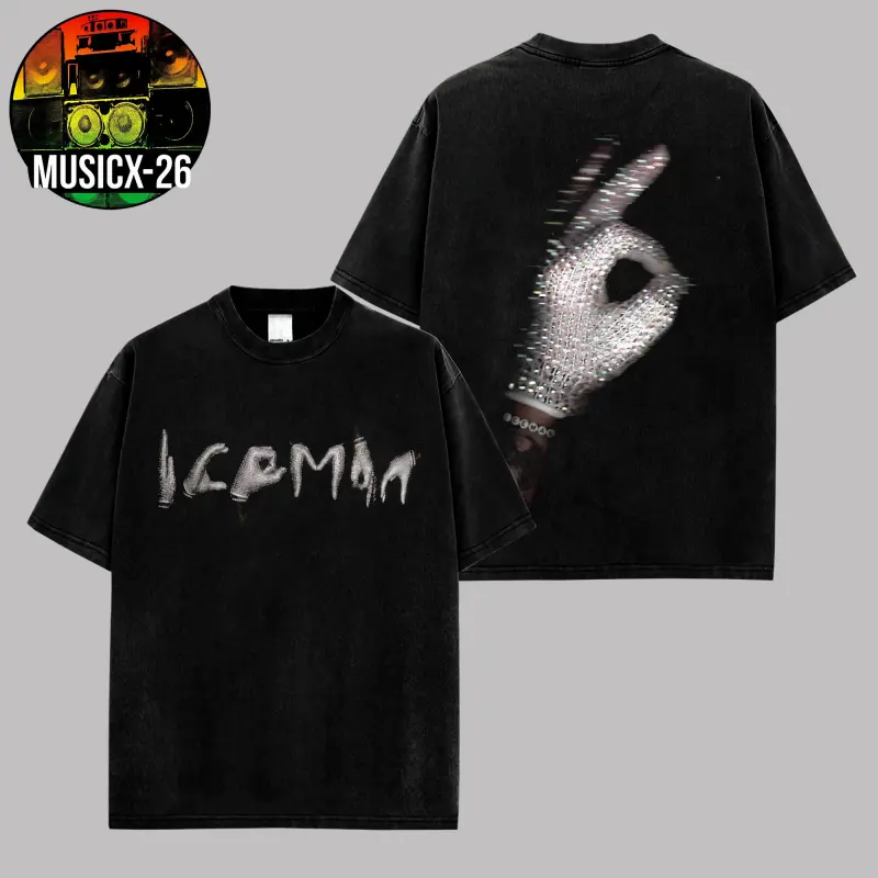 Women's Ice-Man Streetwear Graphic Cotton T-Shirt - Casual Outfits, Matching Gift for Drake Fans Vintage Collectors