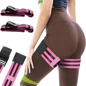 Upgrade Booty Bands, Blood Flow Restriction Bands for Women/Men, Adjustable BFR Training Bands for Glutes & Hip Building, Occlusion Resistance Bands