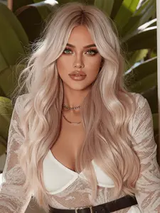Heat Resistant Synthetic Roll Curl Mocha Wig with Bangs, Fiber Made, Natural Look, Suitable for Daily Use, Artificial Hair Style