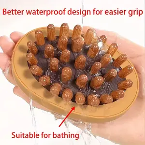 Acupressure Wooden Bead Massage Brush, Full Body Slimming Tool, Abdominal Fat Reduction, General Acupuncture Massager, Gua Sha Scraper, Body Care Tool