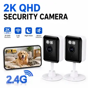 2-Pack Indoor Pet Camera, 1080P HD WiFi Security Camera for Dogs Cats Baby Monitor, Full-Color Night Vision, Motion Detection Alerts, Two-Way Audio, App Control Home Camera
