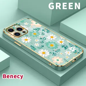 Soft TPU Phone Case for iPhone 17 15 Pro Max 16 14  Air Plus 13 12 11 X XS Max XR Floral Whimsy Dream Luxury Electroplating TPU Anti-Slip Bumper Shockproof Cover Gift Smartphone Cellphone Casing Protective Protection