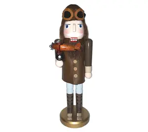 14" Aviator Nut Cracker By Santas Workshop