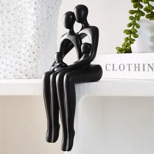 Creative Resin Decoration Craft, 1 Count Family Design Resin Decoration Ornament, Desktop Decoration for Home, Restaurant, Party, Sculpture Desk Decor