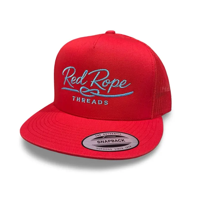 Red Rope Threads "Fire & Ice" Trucker Hat - Authentic Snapback Cap with Classic Red Rope Threads Logo