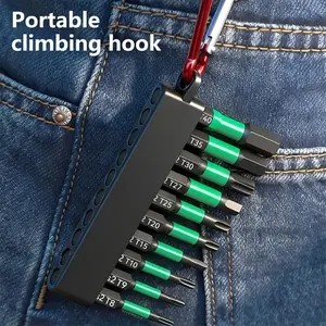 10pcs Drill Bit Set, S2 Steel Magnetic Bits for Impact Drills, Home Tools & DIY Projects, Durable and Versatile Drill Accessories