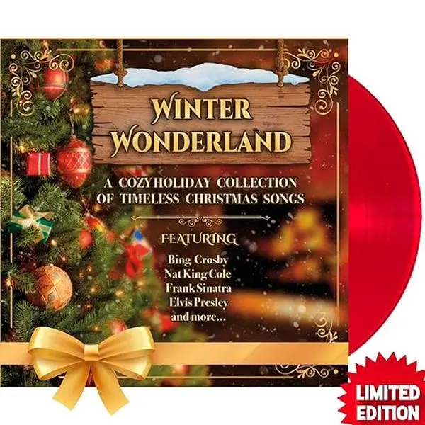 Winter Wonderland Classic Christmas Hits Collectible Vinyl Record LP - Featuring Classic Artists Bing Crosby, Nat King Cole, Frank Sinatra, Dean Martin, Elvis Presley & More - Perfect Gift for Enhanced Listening Experience, Vinyl Records, Holiday Classics