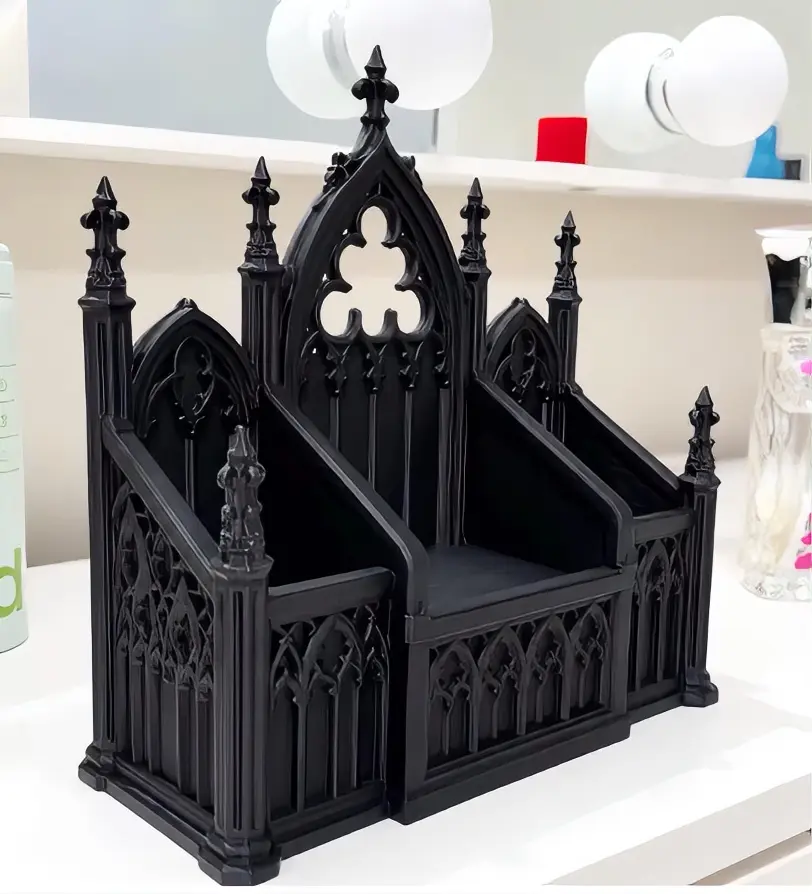Makeup Organizer - Gothic Style Black