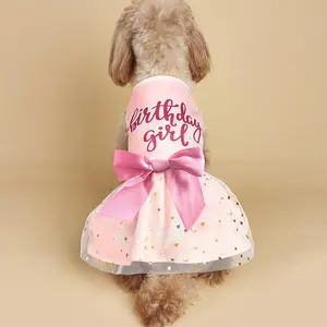 Slogan Graphic Pet Dress, Husky Clothes, Cute Puppy Pet Dress for Dogs & Cats, Pet Clothes for Birthday Party Photography