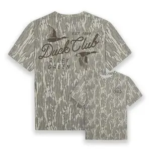 Riley Green Duck Club Real Tree Classic Camo Dri-Fit Tee – Performance Hunting Shirt Original Bottomland, Hunting 3D Tee, T Shirt 3D Camo, Gift For Him