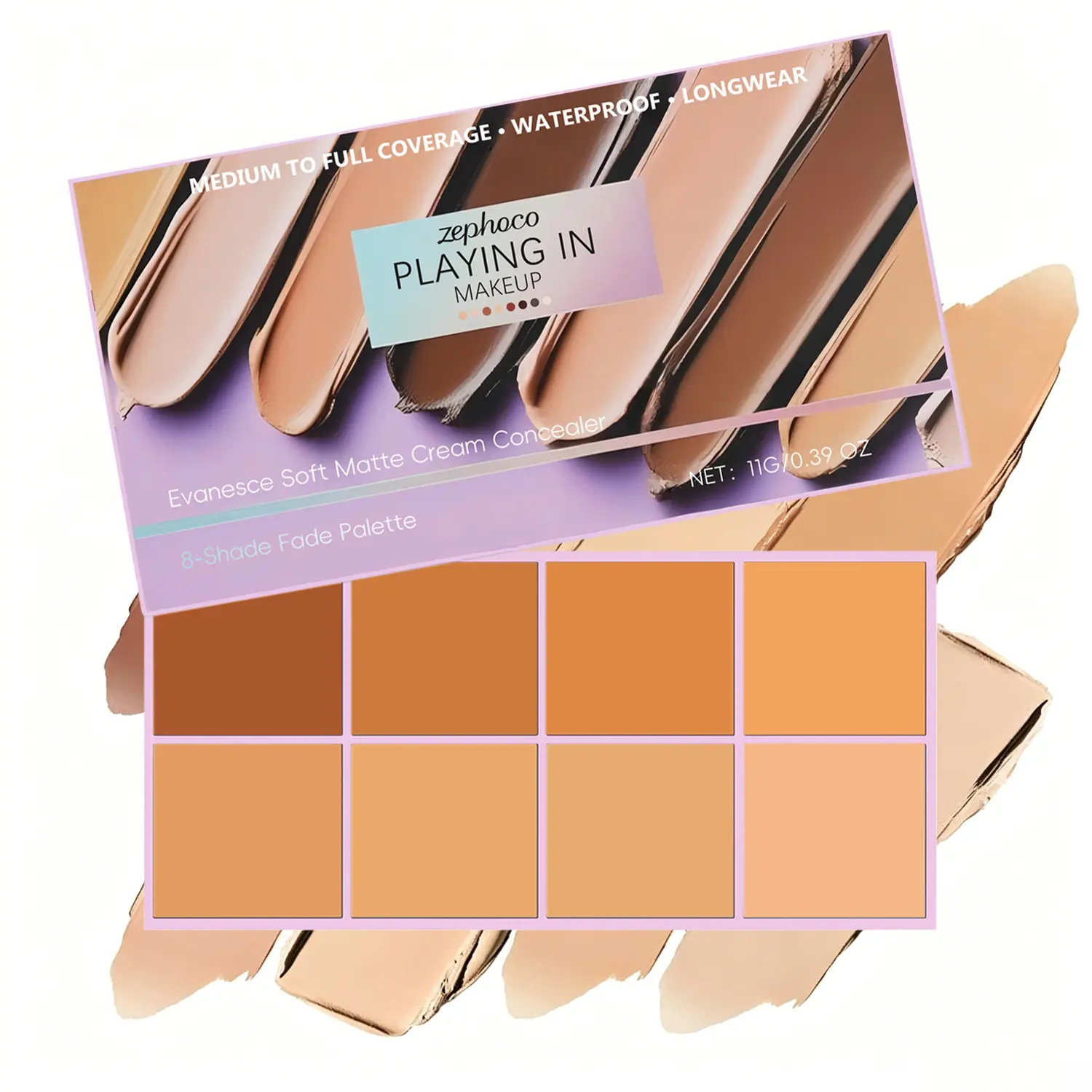 8 Colors Cream Concealer Palette, Soft Matte Full Coverage Contour Palette, Natural Matte Long Lasting Foundation Palette, Waterproof Blendable Face Make Up Pallete