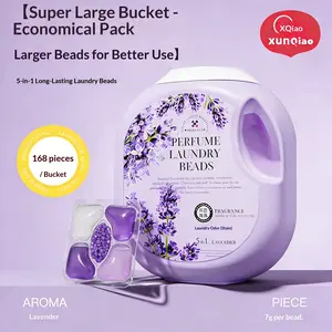 Lavender Scented Laundry Pods, Long-Lasting Fragrance, Three-In-One Laundry Detergent, Large Bucket Pack, Fresh Smell for Clothes