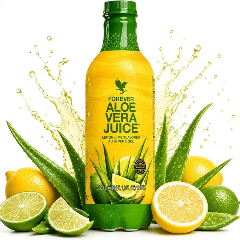 Forever Living Aloe Vera Juice Lemon Lime (Multi Pack). Inner Leaf Gel Supports Digestion Immunity No Preservatives
