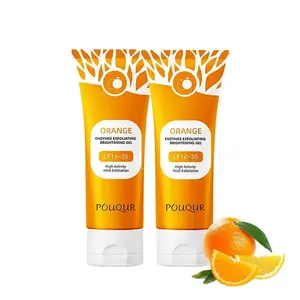 Orange Scented Exfoliator Clear Gel Gentle Exfoliation Exfoliating Gel Nourishing Moisturizing Deep Cleansing Face Body Suitable for All Skin Types-Cleanser