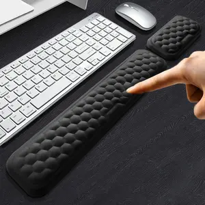 Ergonomic Mouse Pad with Wrist Support, Memory Foam Mouse Pad, Keyboard & Mouse Rest Set, Computer Accessories for Men and Women