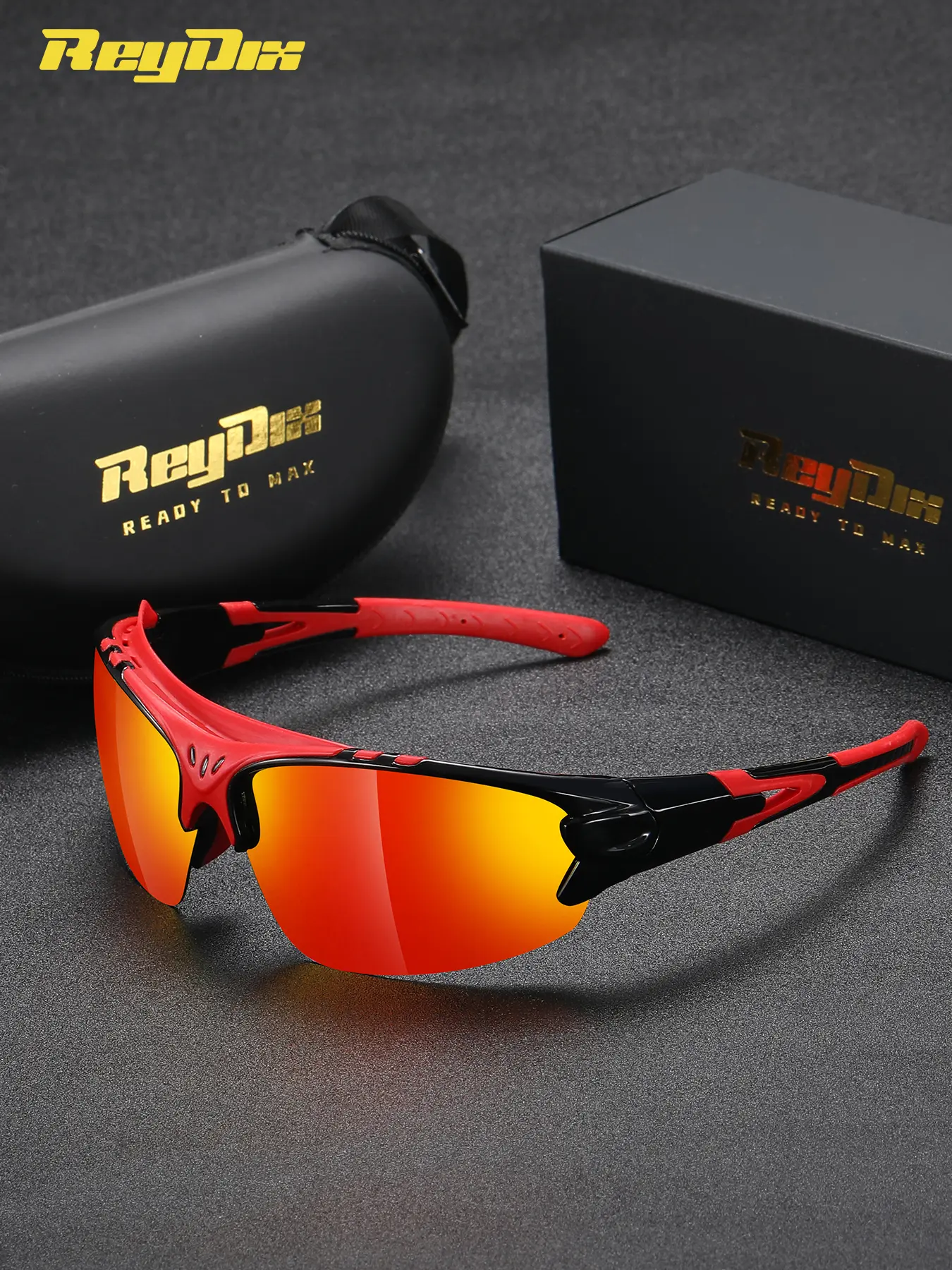 1 Piece ReyDix unisex geometric half-frame sunglasses, lightweight frame effortless wear UV400 Lightweight Polarized Sunglasses, Trendy Sporty Sunglasses, Summer Sports Sunglasses