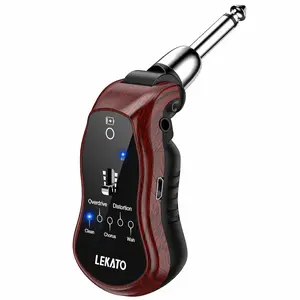 LEKATO Guitar Headphone Amplifier, Rechargeable Guitar Headphone Amp for Electric Guitar & Bass Portable Bass Headphone Amp Guitar Practice with 5 Effects(Clean Chorus Overdrive Distortion and Wah)