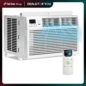 【DealsForYouDays】Window AC Unit (5000-12000 Btu) - Household AC for 350 Sq.Ft Spaces, 24H Timer, Remote Control, Easy Installation, Ideal for Bedroom, Living Room