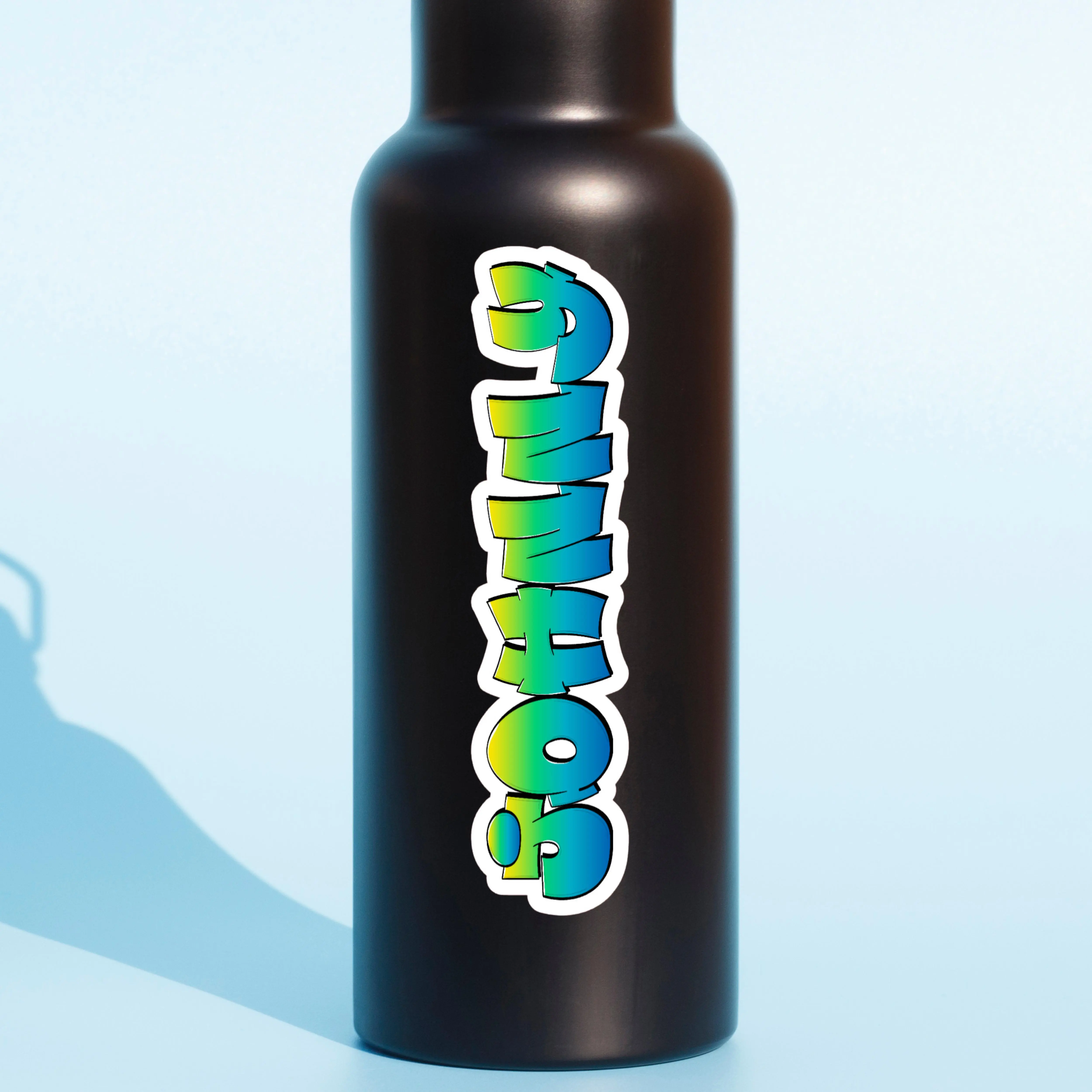 Graffiti Name Personalized Stickers - Bold Vibrant Designs for Water Bottles Notebooks 3" to 9" Customizable Font Size
