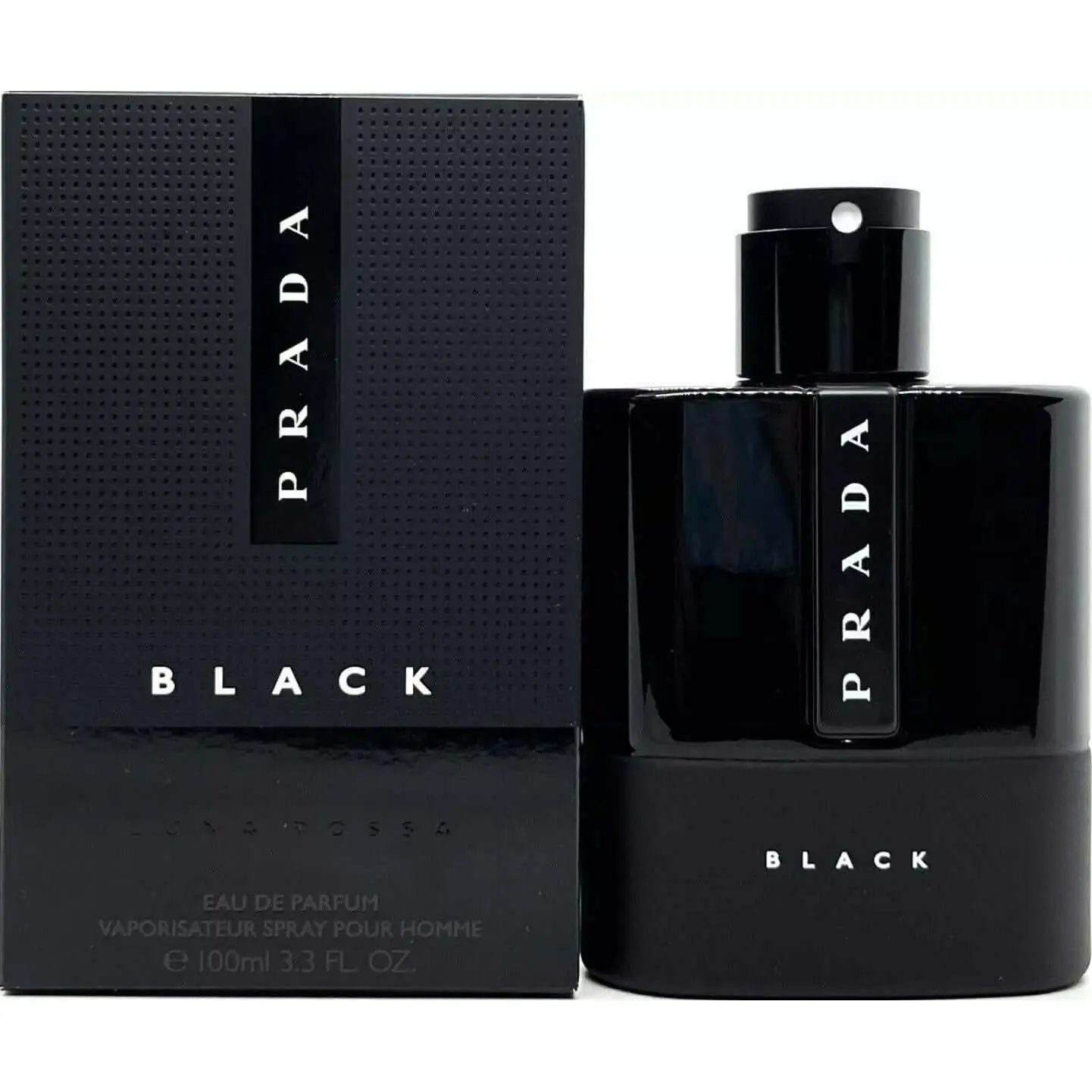 PRADA Luna Rossa Black Perfume EDP Spray for Men - Luxurious Non-Sweet Fragrance with Bergamot Top Note & Amber, 3.3/3.4 oz, Aesthetic Scent, New in Box, Bold Scent, Signature Scent
