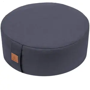 Buckwheat Meditation Cushion D=13"/16" H=5.5", Round Zabuton Meditation Pillow, Yoga Bolster Kneeling Pillow Premium Yoga Pillow for Sitting on Floor with Zippered Cotton Cover
