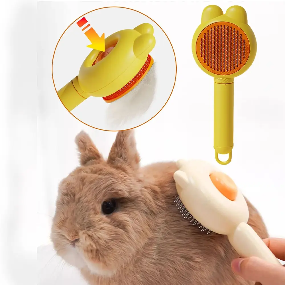 Small Animal Rabbit Brush, Long Hair Rabbit Comb, Massage Detangler Pet Brush, Hamster Comb, Cat Comb, Dog Comb, Removes Loose Fur, Random Color, Grooming Tools, Shedding Brush, Deshedding Tool