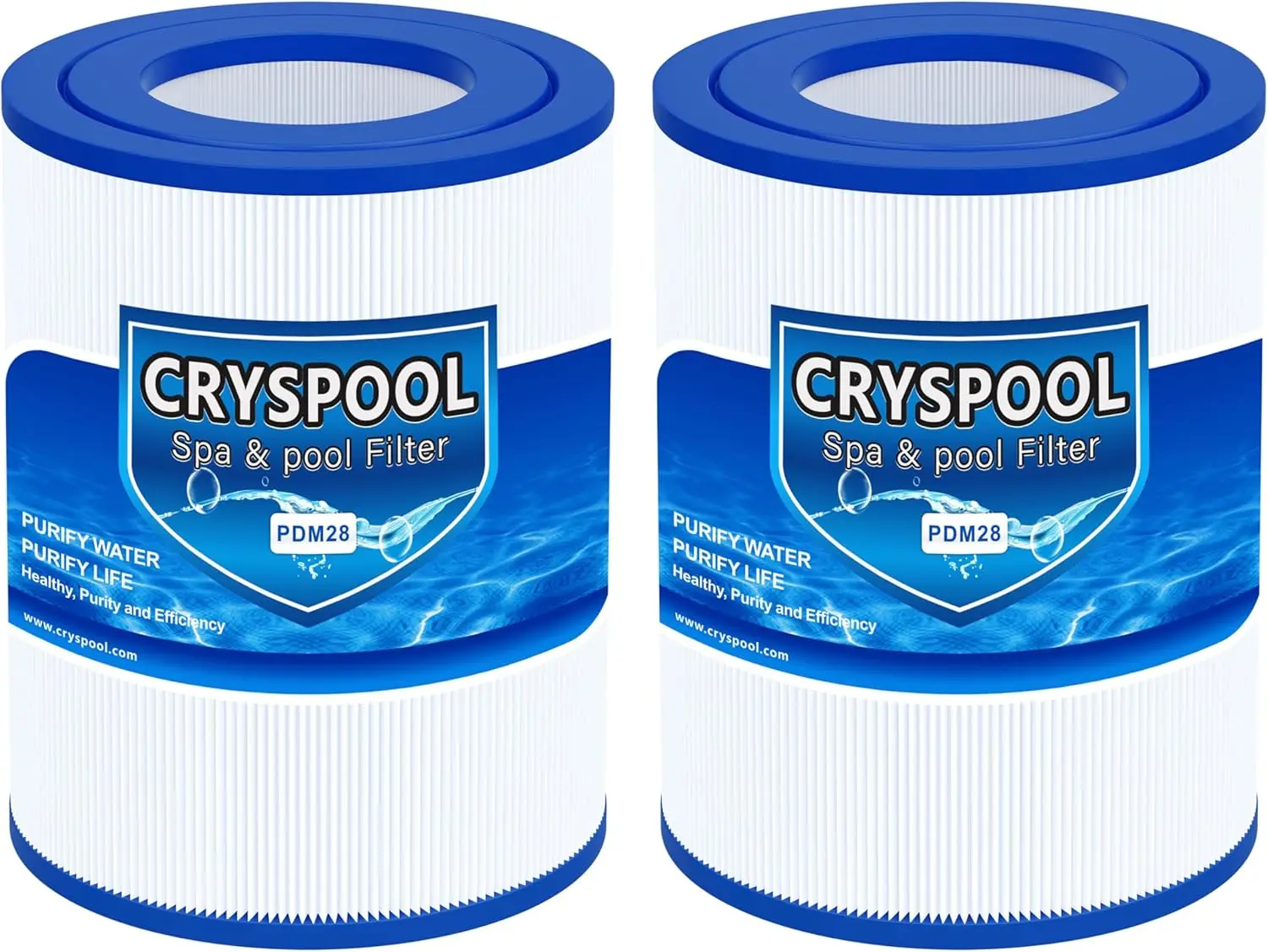 PDM28 Filter Compatible with Spa Filter Aqua Crest PDM28 461273, Dream Maker, Cryspool 28 Sq. Ft Spa Filter Cartridge, 2 Pack