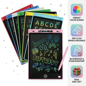 LCD Early Education Drawing Writing Board, Digital Drawing Tablet, Color Screen, Erasable Waterproof Anti-Stain, Ideal Gift for Christmas Birthday Halloween Thanksgiving