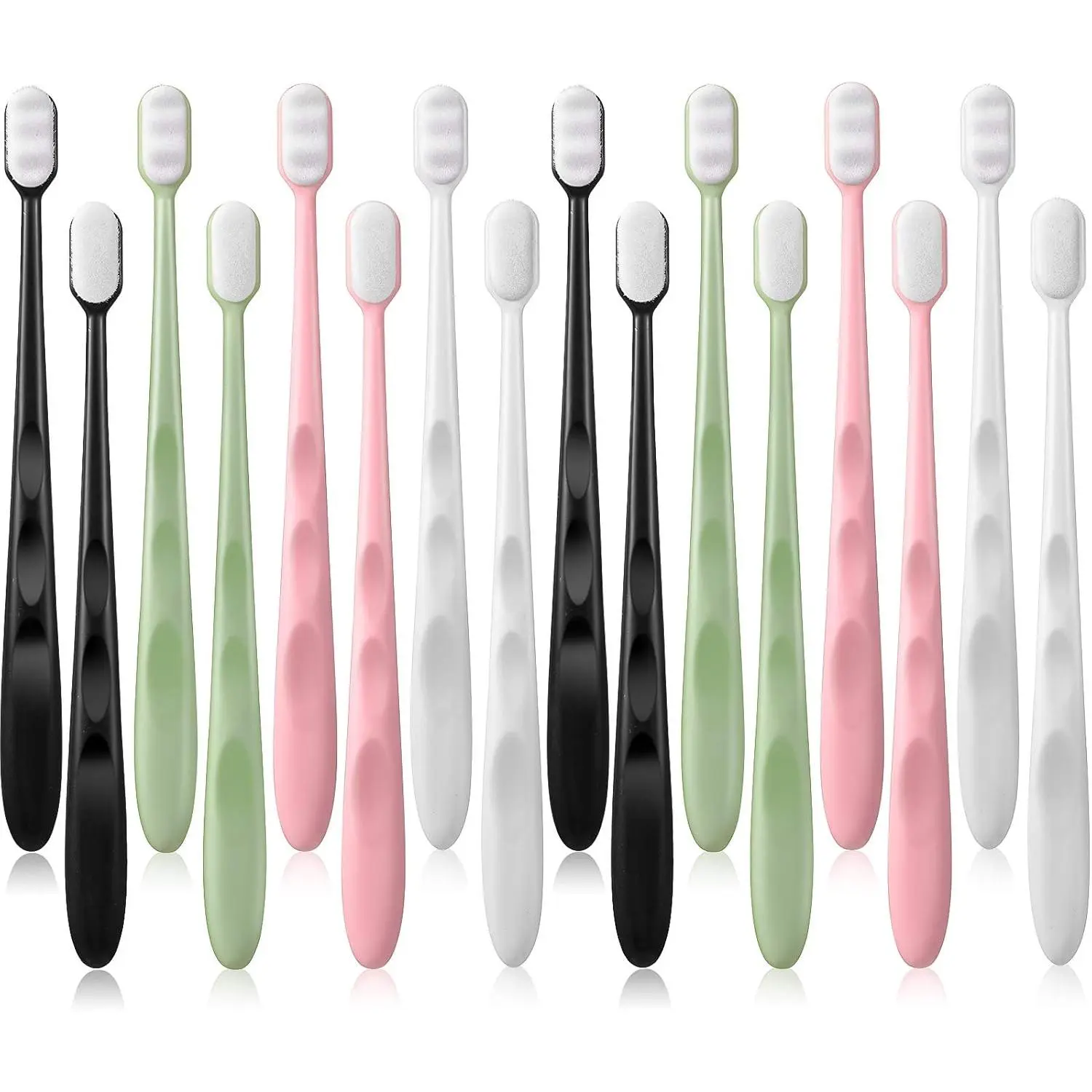 16 Pieces Extra Soft Toothbrush Micro-Nano Toothbrush with 20000 Floss Bristles Manual Toothbrushes for Sensitive Teeth Pregnant Women Elderly Children, 2 Styles
