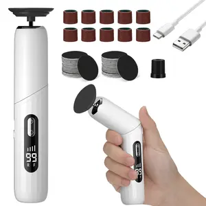 2 in 1 Electric Callus Remover and Foot File, Variable Speed Rechargeable Pedi Grinder for Smooth Feet, Wet and Dry Foot Care Kit with Folding Design for Men Women at Home Pedicure