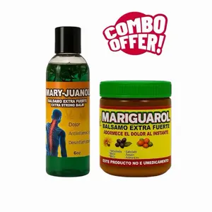 Mary-Juanol Viral Massage Dream Team Extra Strong Balm & Massage Oil Combo 125g Ointment & 6oz Oil Real Botanicals Perfect for Self-Care & Gift Herbal Comfort Cosmetic Storage