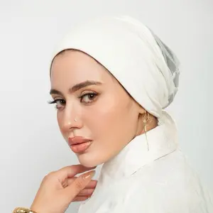 Breathable Cotton & Mesh Pre-Tied Undercap for Comfortable Wear