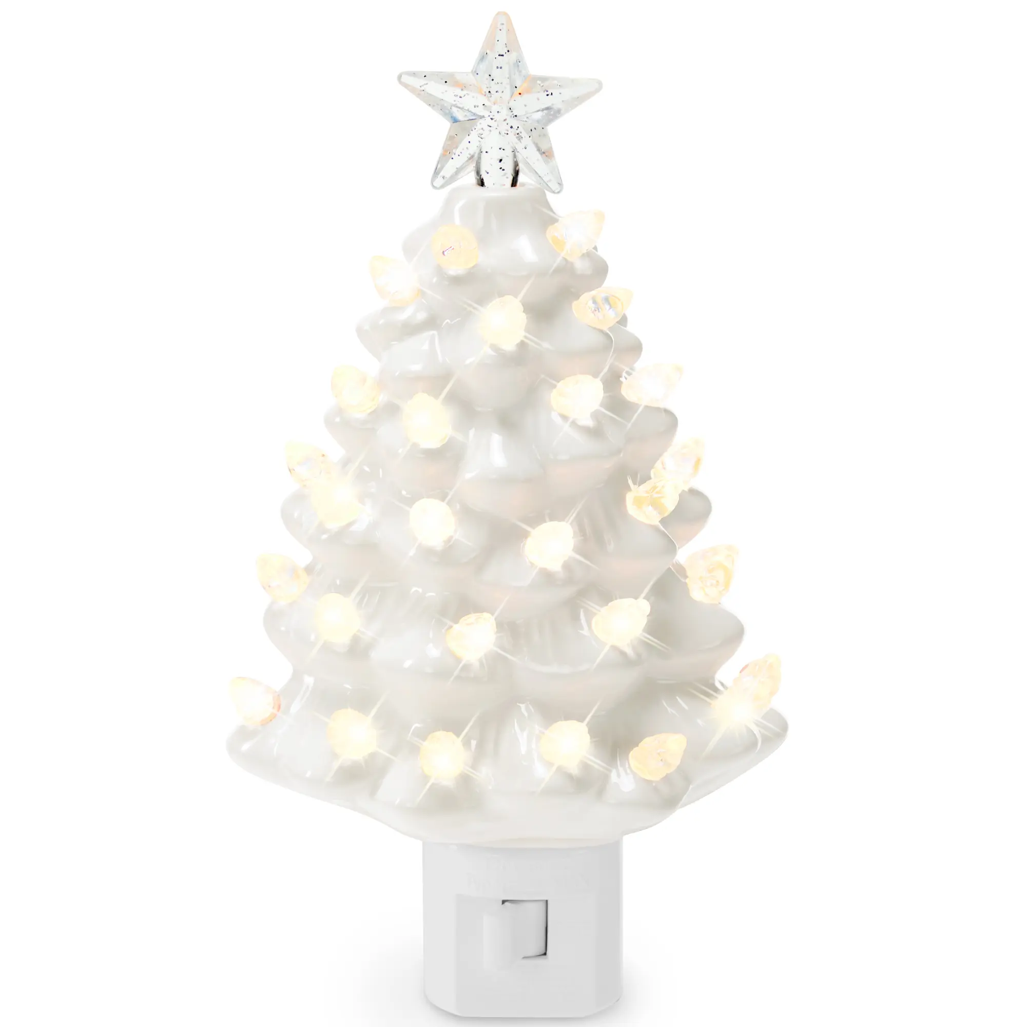 Best Choice Products 6.7in Ceramic Christmas Tree Nightlight Plug In Hand Painted Holiday Night Lamp Best Choice Products 6.7in Ceramic Christmas Tree Nightlight Plug In Hand Painted Holiday Night Lamp
