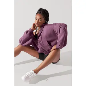 Zip Cloud Hoodie - Deep Plum (with toggles)