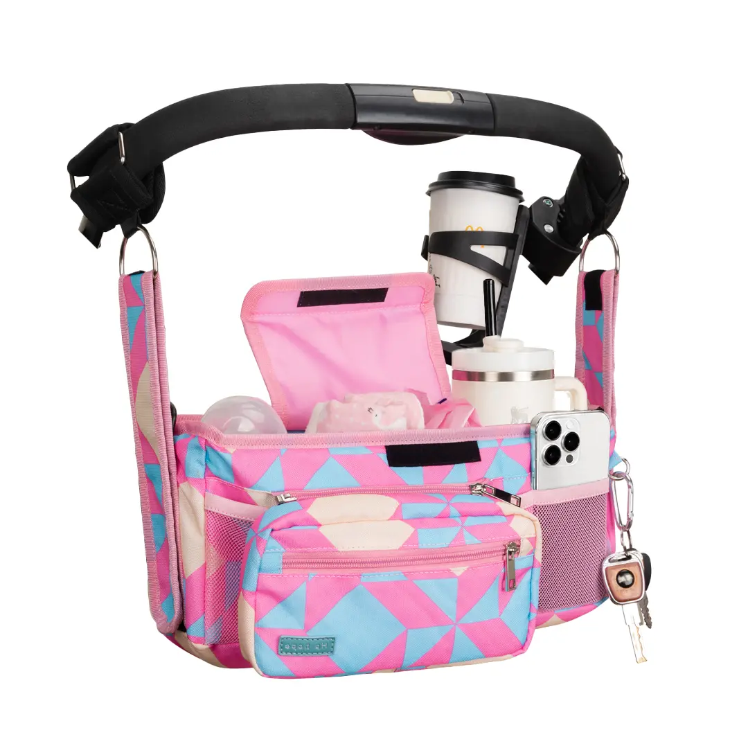 Hp Hope Stroller Organizer Bag for Mom, Large Capacity Baby Diaper Bag with 40oz Cup Holder, Multi Pocket Mommy Bag, Waterproof Baby Carriage Storage Bag, Infant Essentials Organizer, Magnetic Closure Travel Bag for New Moms, Baby Shower Gift for Mom soho